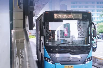 Tangkapan Layar Bus Elektrik Transjakarta/ Dok. Tangselupdate.com