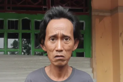 Suderajat, pedagang es kue asal Kelurahan Rawapanjang, Kecamatan Bojonggede, Kabupaten Bogor yang diduga dianiaya oknum aparat/ Foto : Ai (Dok.TU)