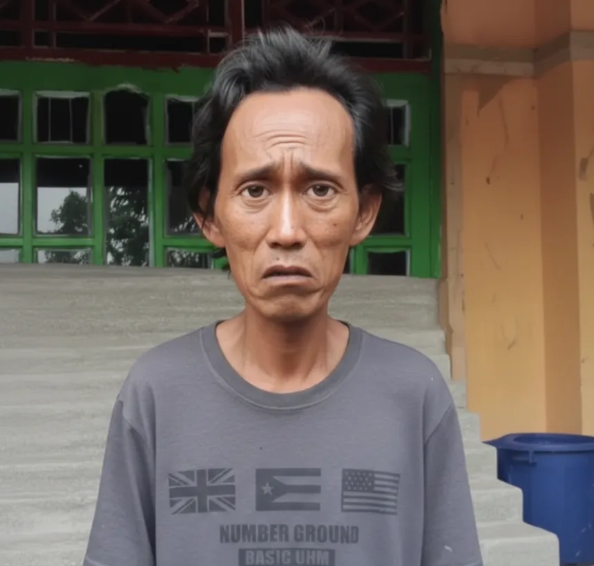 Suderajat, pedagang es kue asal Kelurahan Rawapanjang, Kecamatan Bojonggede, Kabupaten Bogor yang diduga dianiaya oknum aparat/ Foto : Ai (Dok.TU)