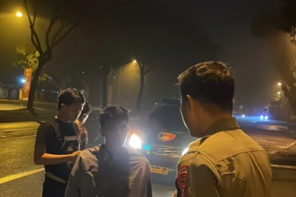 Nazriel Ilham Zaenudin Korban Penyerangan oleh tiga orang pelaku tak dikenal./ Foto : Alwi