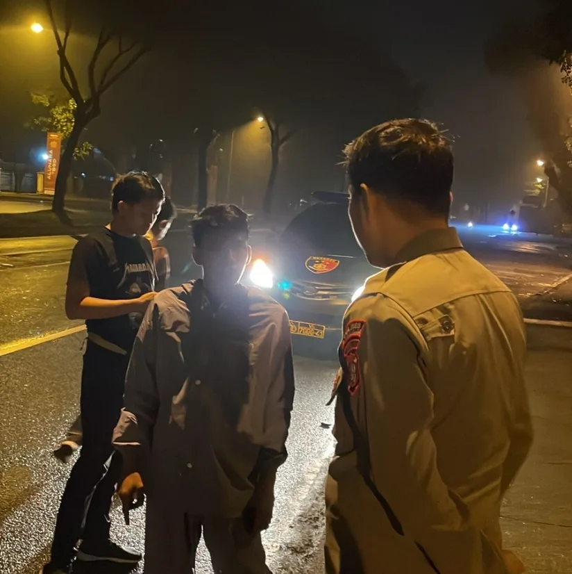 Nazriel Ilham Zaenudin Korban Penyerangan oleh tiga orang pelaku tak dikenal./ Foto : Alwi