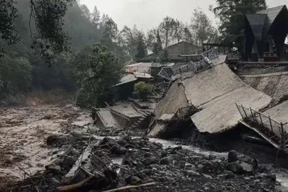 Tangkapan Layar Kondisi Wisata Guci Kabupaten Tegal setelah dihantam banjir / Foto : Itsma Imdadul. M