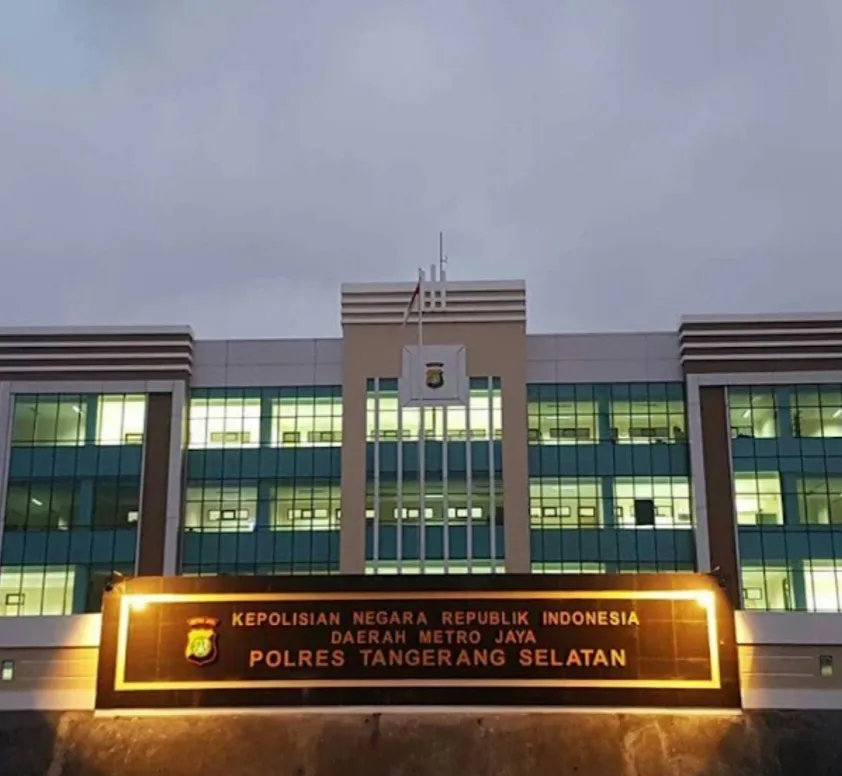Tangkapan Layar Kantor Polres Kota Tangerang yang terletak di Jalan Promoter, Lengkong Gudang Timur / Foto : TU