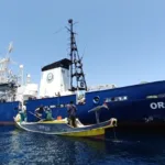 Kapal yang diduga mengunakan bahan Peledak untuk menangkap Ikan di Kepulauan Spermonde. / Foto : KKP